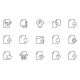 Set of Document Flow Management Vector Line Icons