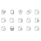 Set of Document Flow Management Vector Line Icons