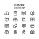 Set Line Icons of Book