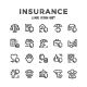 Set Line Icons of Insurance