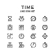 Set Line Icons of Time