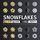 Golden and Silver Snowflake Icons