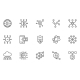 Set of Blockchain Technology Line Icons