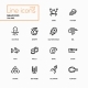 Seafood Concept - Line Design Icons Set