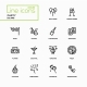 Leisure Concept, Party - Line Design Icons Set