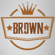 Brown Decorative Badge