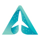 Letter A Airplane Logo