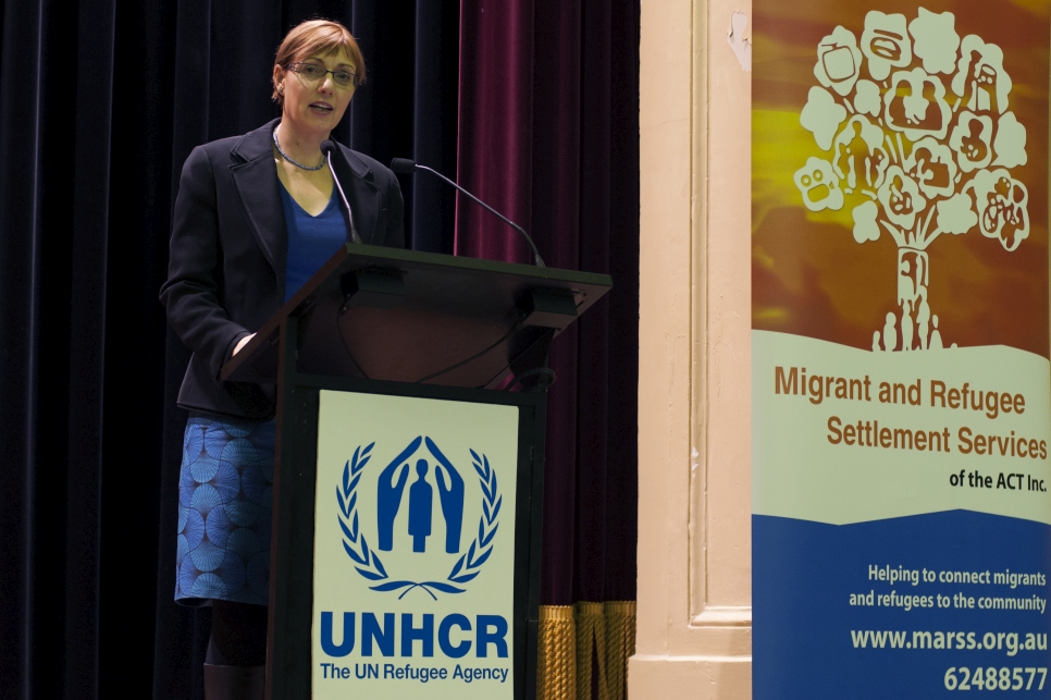 ACT Multicultural Affairs Minister, Rachel Stephen-Smith speaking at the Canberra event.