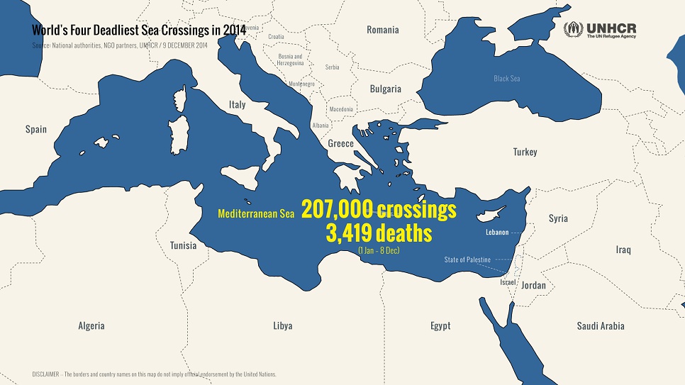 The number of people crossing the Mediterranean Sea has nearly tripled since 2013, as more migrants, refugees and asylum-seekers try to reach safety in Europe.