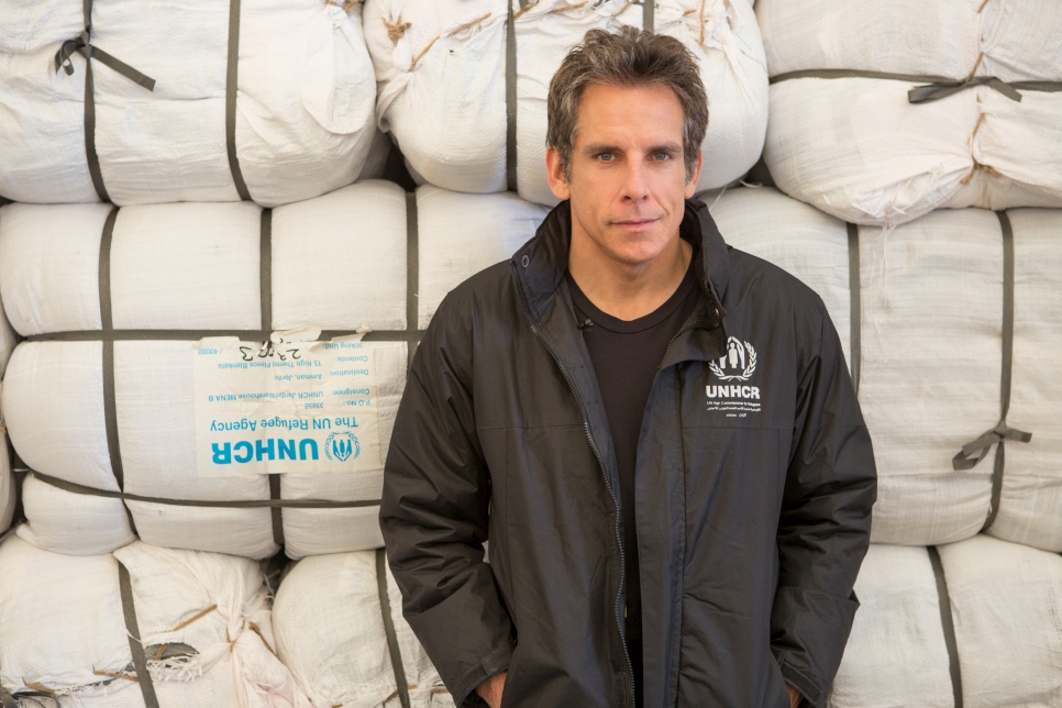 Ben visits the distribution centre in Azraq refugee camp, where non-food items - including winterization items such as blankets, heaters and warm clothes - are delivered to refugees. 