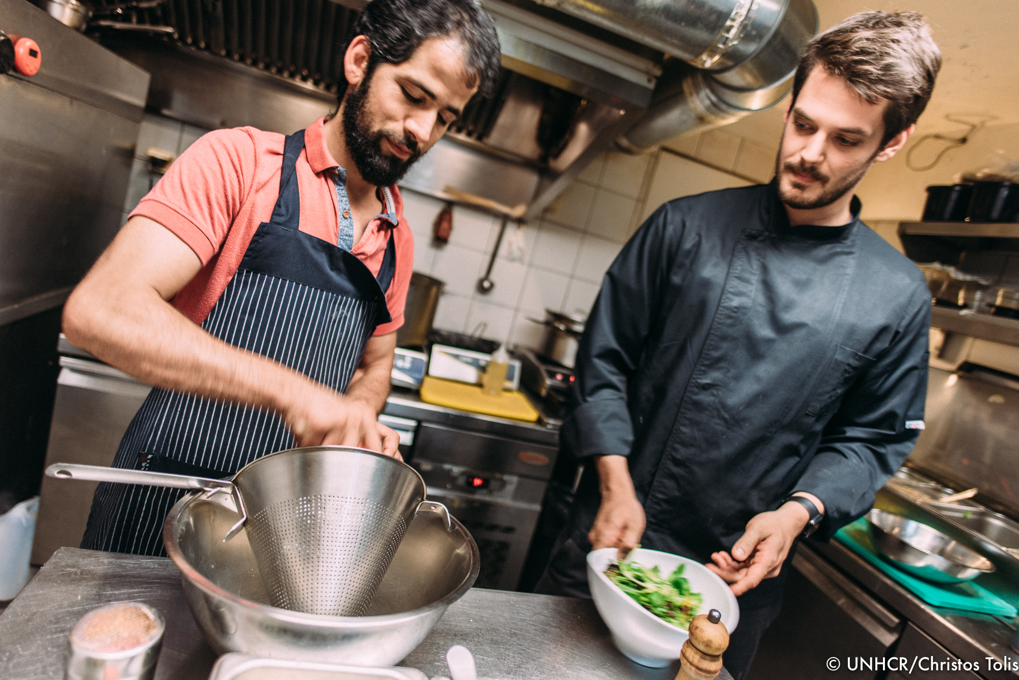 Reza Golami is cooperating with the chef Ilias Stavropoulos to prepare an Afghan menu with a Greek touch. 