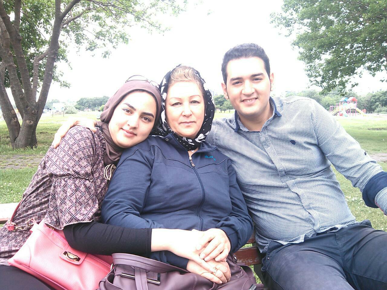 Hosein with his mother Fatme and his sister Shokoufeh, when no one could predict what was going to follow. Zeytin Burnu, Istanbul, June 2014, taken by a passer-by.