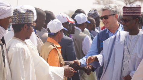 UN High Commissioner for Refugees Filippo Grandi meets displaced people in Diffa, Niger.
