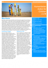 UNICEF: Humanitarian Action for Children 2018 - Mauritania - Cover preview