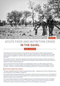 OCHA: Acute Food and Nutrition Crisis in the Sahel: A Call to Action, June 2018 - Cover preview