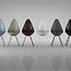 6 Drop Chair Plastic by Arne Jacobsen