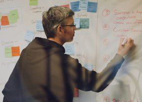 Man at whiteboard