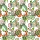 Seamless Pattern with Cactus and Succulents