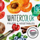 Watercolor Fruits And Vegetables