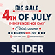 4th of July Web Slider - 2 Design- Image Included