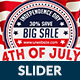 4th of July Web Slider - 2 Design- Image Included