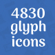 4830 Glyph Icons