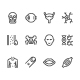 Set Line Icons of Human Organs