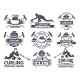 Monochrome Badges of Curling