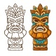 Tiki Traditional Hawaiian Tribal Mask