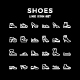 Set Line Icons of Shoes