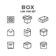 Set Line Icons of Box