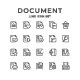 Set Line Icons of Document