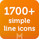 1700 Simple Line Icons - GraphicRiver Item for Sale