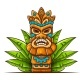 Tiki Traditional Hawaiian Tribal Mask