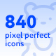 840 Pixel Perfect Icons