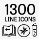 1300 Vector Line Icons - GraphicRiver Item for Sale