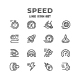 Set Line Icons of Speed