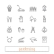 Gardening And Horticulture Modern Thin Line Icons