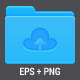 Set of Cloud Folder Icons