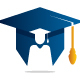 College Graduation Mortarboard Logo