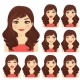 Woman Expressions Set