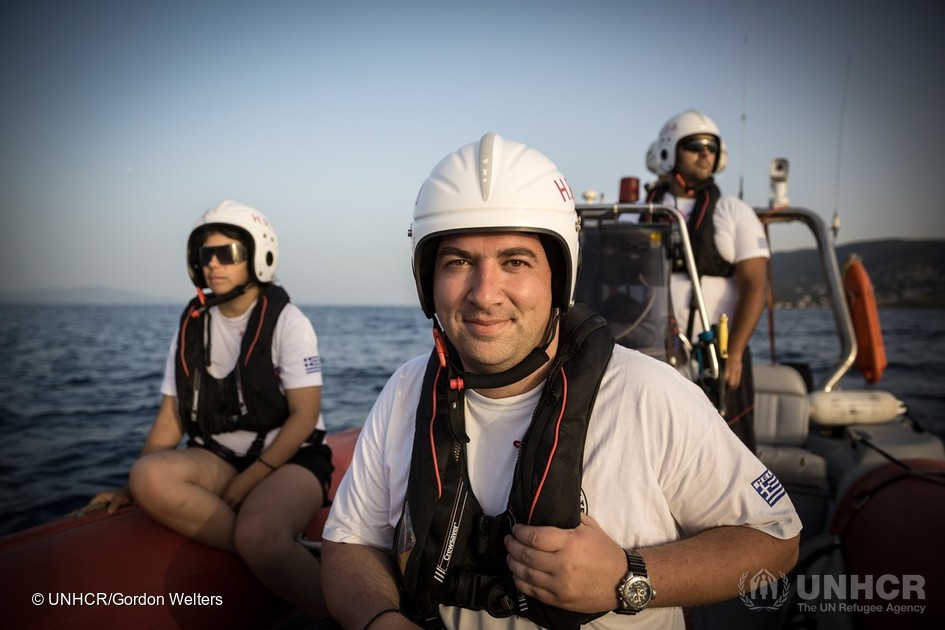 2016 - Konstantinos Mitragas on behalf of the Hellenic Rescue Team and Efi Latsoudi, a human rights activist behind "PIKPA village" on the Greek island of Lesvos, are joint winners of UNHCR's Nansen Award 2016. The award recognizes their tireless efforts to aid refugee arrivals in Greece during 2015.