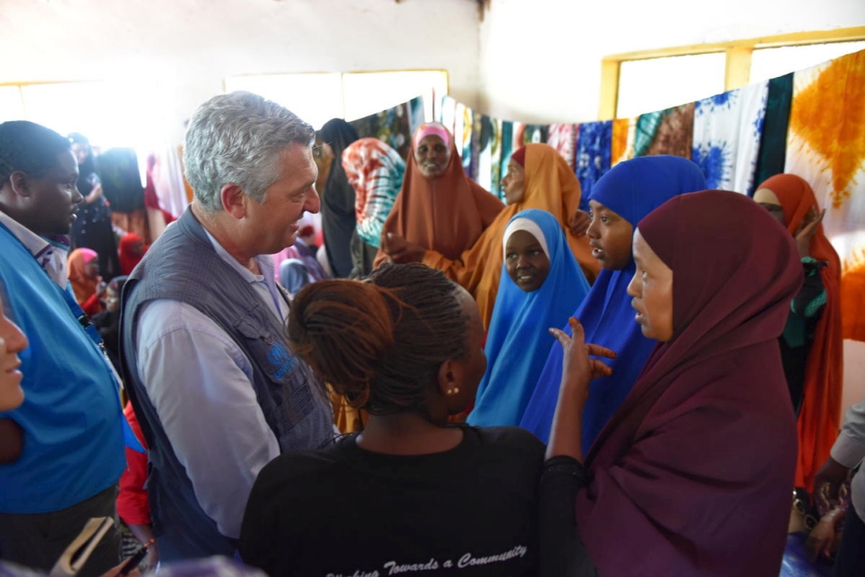Kenya. UN Refugee Chief in Dadaab Camps, reassures refugees, returnees and host community of UNHCR's support