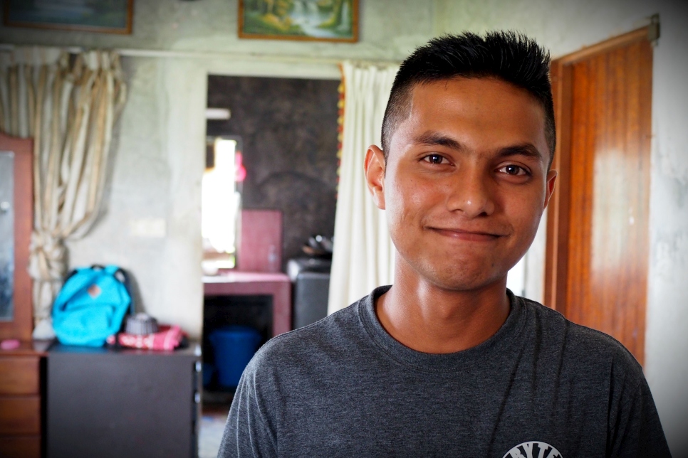 16 year-old Rohingyan refugee, Zaid at his home in Malaysia. 