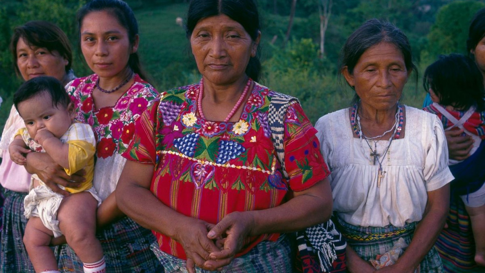 Returnee women in Guatemala in 1994.