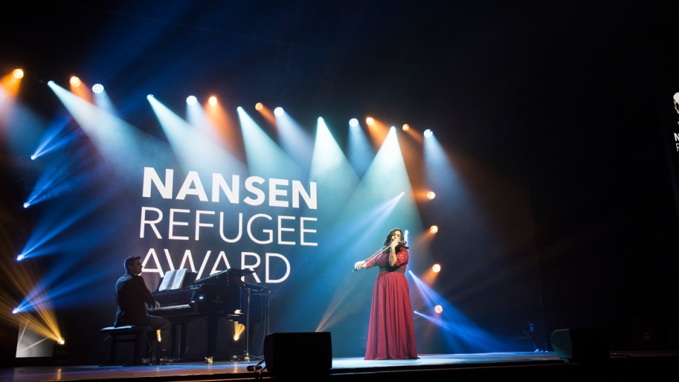 Syrian refugee and accomplished violinist Mariela Shaker performs Meditation Thais by Jules Massenet with Syrian British pianist, Riyad Nicolas.