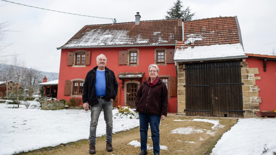 Pierre and Denise Berret, who live across the road from the convent, are always ready to lend a neighbourly hand.
