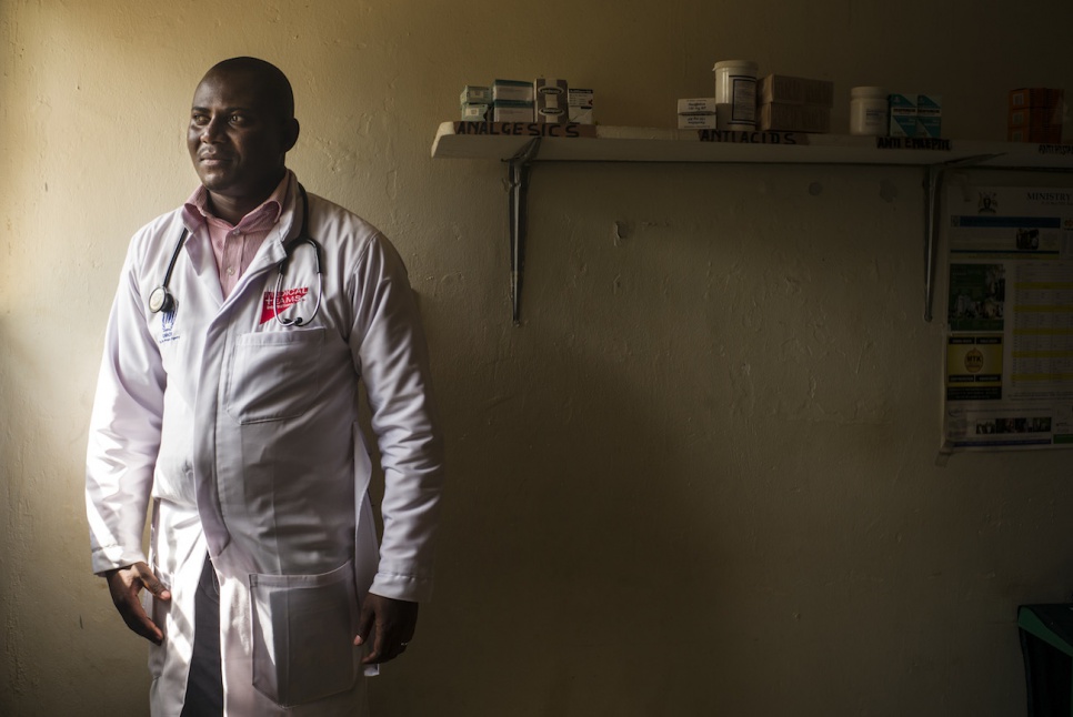 Dr. Kapuku Koukou from Medical Teams International directs the health centre at Nakivale refugee settlement in western Uganda.