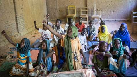 Chad. Educate A Child (EAC) program in Djabal Refugee Camp