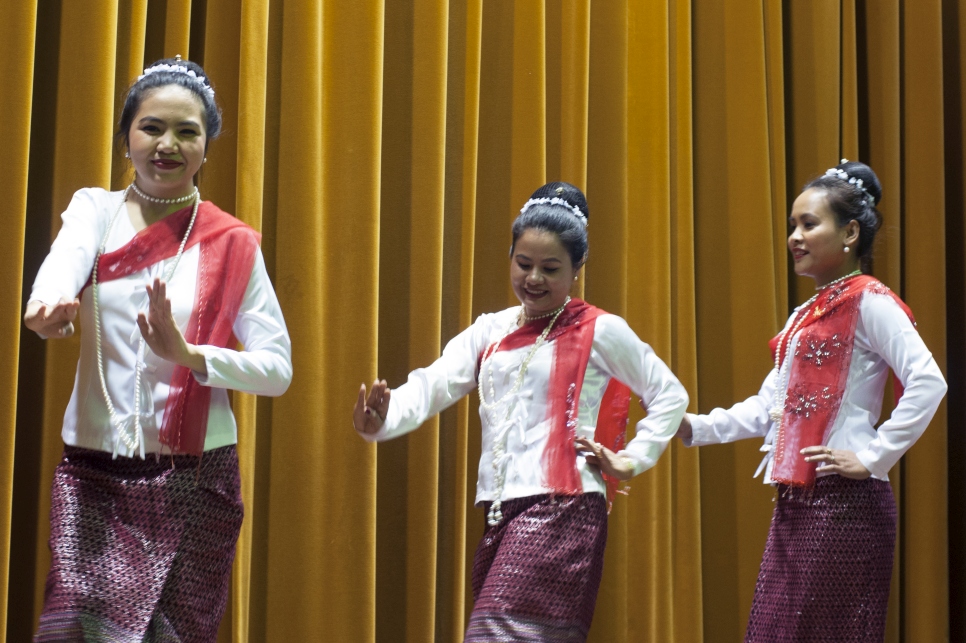 The Mon Community performed traditional dances in celebration of World Refugee Day in Canberra, Australia. 